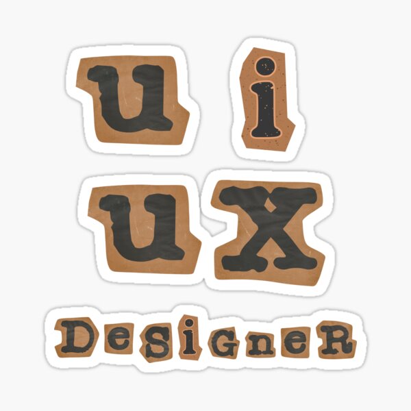 Item preview, UX/UI Designer Cutout Style Typography designed and sold by kingpin-studio.