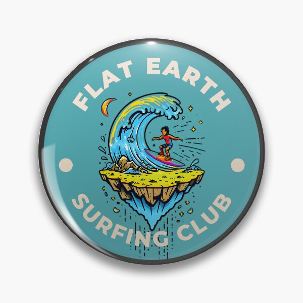 Artikelvorschau, Flat Earth Surfing Club entworfen und verkauft von FlipStitch Tees.