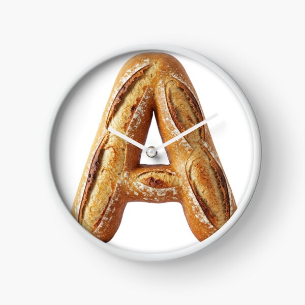 BREAD LETTER A Clock
