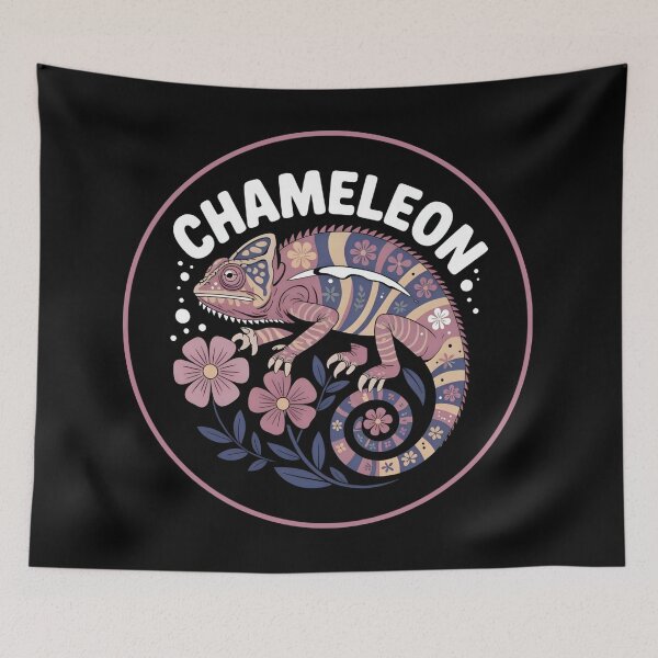 Item preview, Floral chameleon  designed and sold by SidTastic .