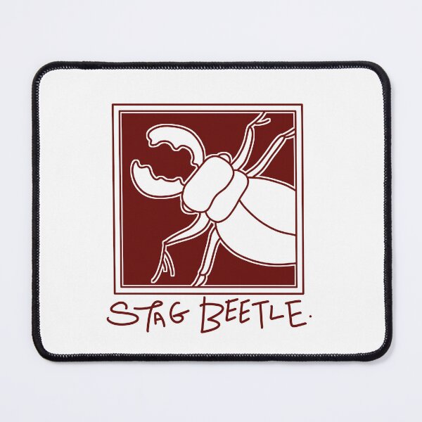 Item preview, Stag beetle print red designed and sold by GoatSkin.