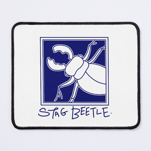 Item preview, Stag beetle print blue designed and sold by GoatSkin.