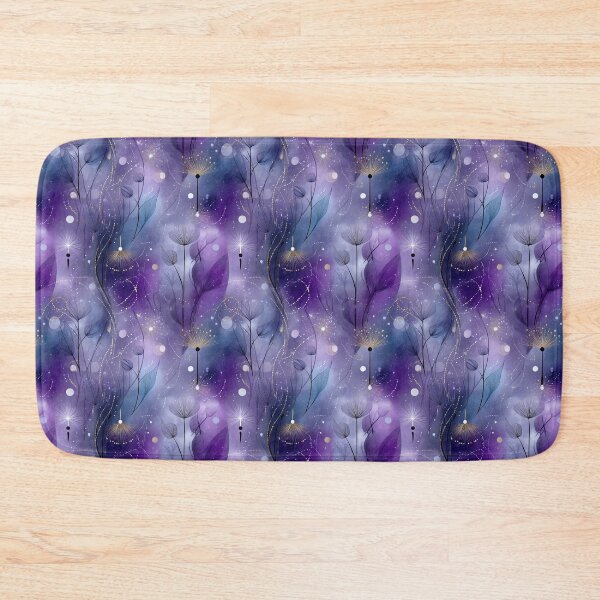 Item preview, Galactic Bloom – Purple Ethereal Floral Dreamscape designed and sold by Moisky Patterns.