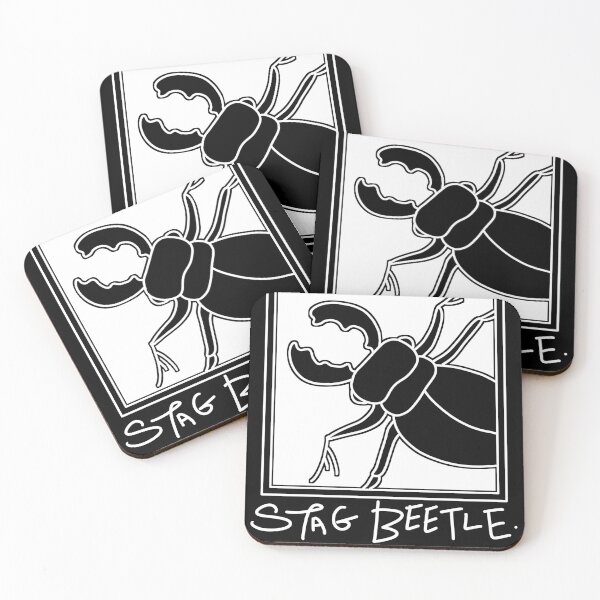 Item preview, Copy of Stag beetle print red designed and sold by GoatSkin.