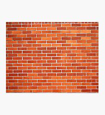 Red brick wall Photographic Print