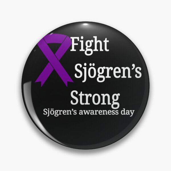 Item preview, Sjögren's awareness day purple ribbon text designed and sold by  Mudikeys.