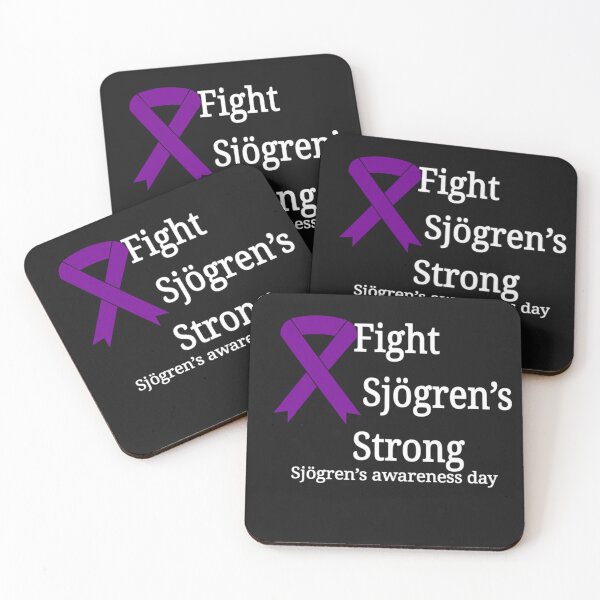 Item preview, Sjögren's awareness day purple ribbon text designed and sold by  Mudikeys.
