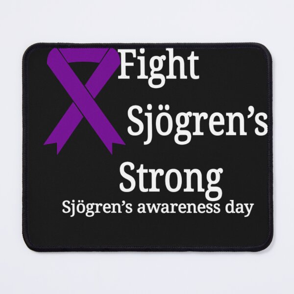 Item preview, Sjögren's awareness day purple ribbon text designed and sold by  Mudikeys.