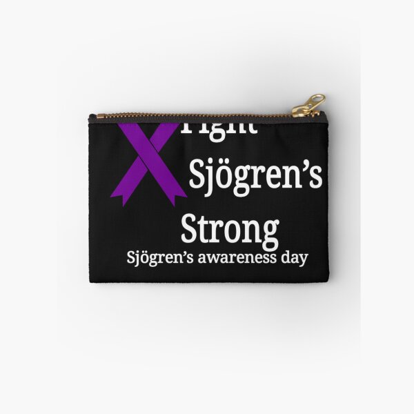 Item preview, Sjögren's awareness day purple ribbon text designed and sold by  Mudikeys.