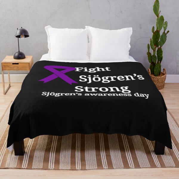 Item preview, Sjögren's awareness day purple ribbon text designed and sold by  Mudikeys.