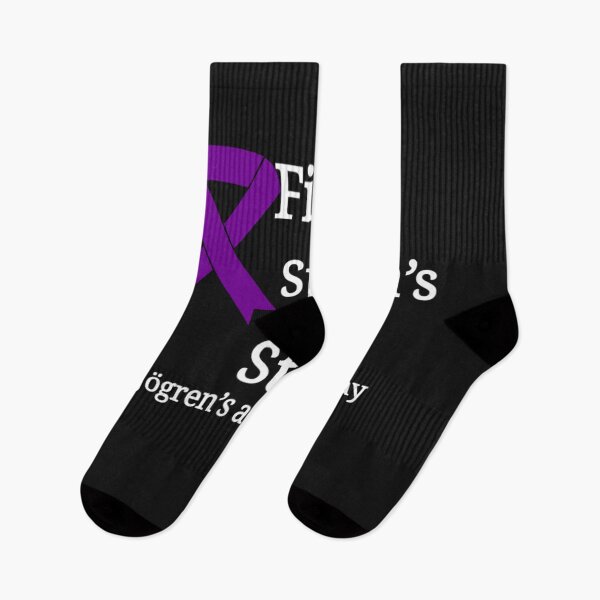 Item preview, Sjögren's awareness day purple ribbon text designed and sold by  Mudikeys.