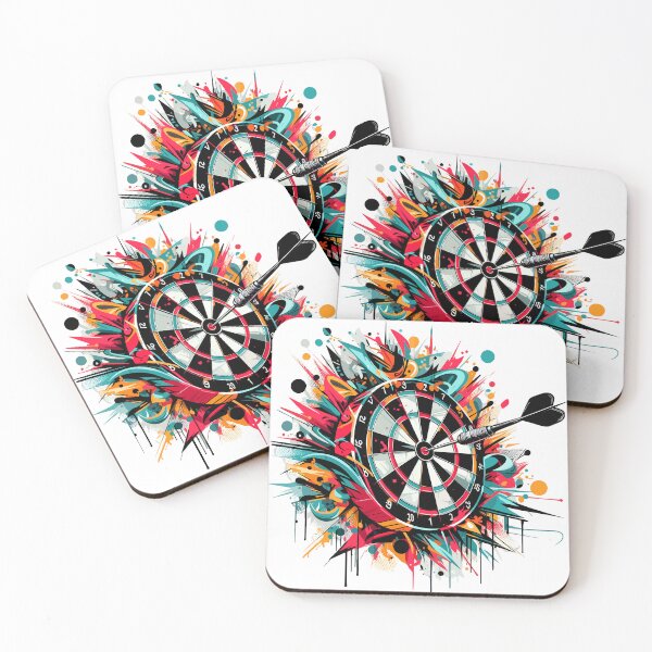 Item preview, Accuracy - colorful dartboard with paint splatters and spray effects. designed and sold by SplashPixel.