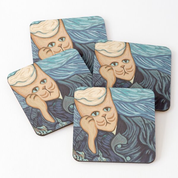 Item preview, Pawrtrait of Dr.Gachet by Vincent Van Pawgh  designed and sold by The DayDreamer Cats .