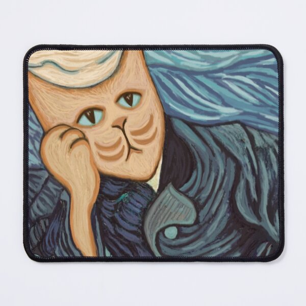 Item preview, Pawrtrait of Dr.Gachet by Vincent Van Pawgh designed and sold by The DayDreamer Cats .