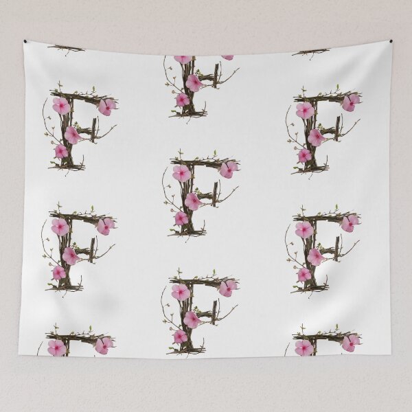 Item preview, Floral Letter F Wall Art - Nature-Inspired Botanical Typography Print 2 designed and sold by Psycho-Crazy.