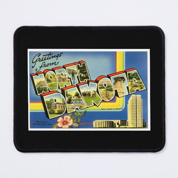 Item preview, Retro North Dakota Travel Poster Design designed and sold by DankThreads.