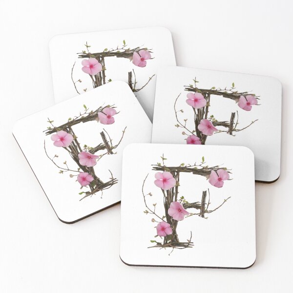 Item preview, Floral Letter F Wall Art - Nature-Inspired Botanical Typography Print 3 designed and sold by Psycho-Crazy.