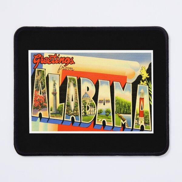 Aperçu de l'œuvre Salutations vintage d'Alabama Souvenir créée et vendue par DankThreads.