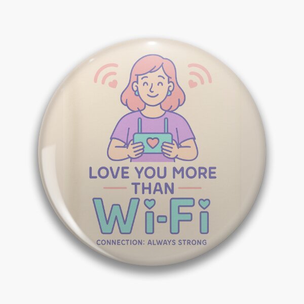 Artikelvorschau, Ich liebe dich mehr als WLAN – Lustiges Herzsignal-Mom-Tech-Design, süßer Internetverbindungs-Familienhumor entworfen und verkauft von Shabby Script Archive | Digital Designer .