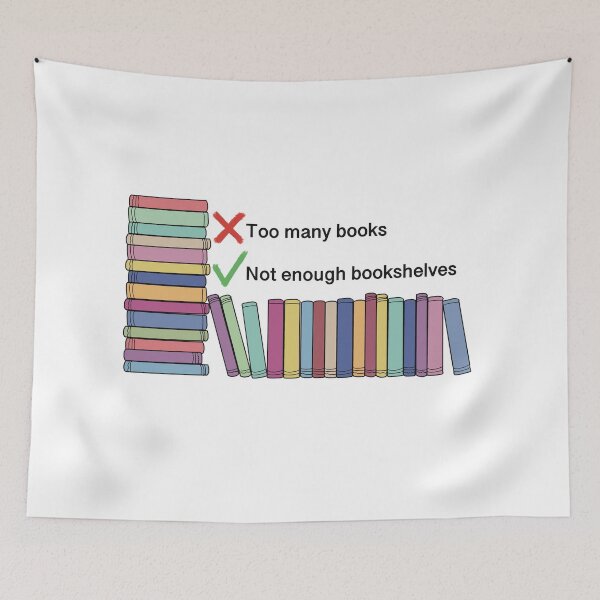 Item preview, Not Enough Bookshelves  designed and sold by QuillAndBrush.