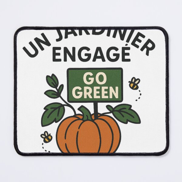 Item preview, A committed gardener – Illustration of an activist and green vegetable garden designed and sold by flwy-design.