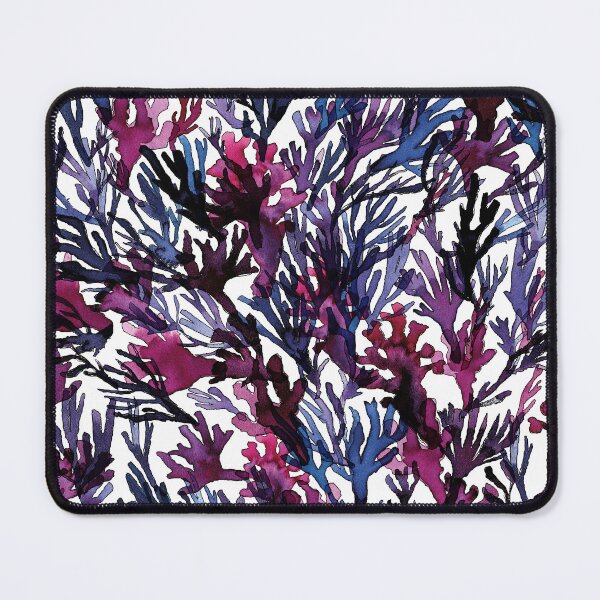 Item preview, A dense forest of seaweed in blue and red tones. designed and sold by AlineDoornhof.