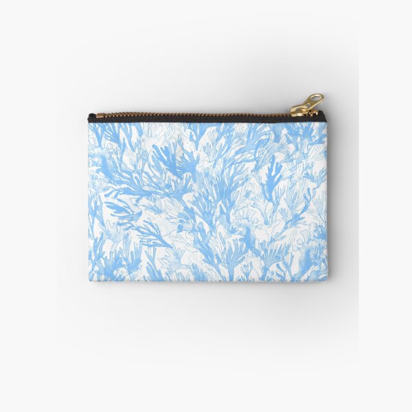 Item preview, A dense forest of seaweed in blue, underwater, painted by hand. designed and sold by AlineDoornhof.