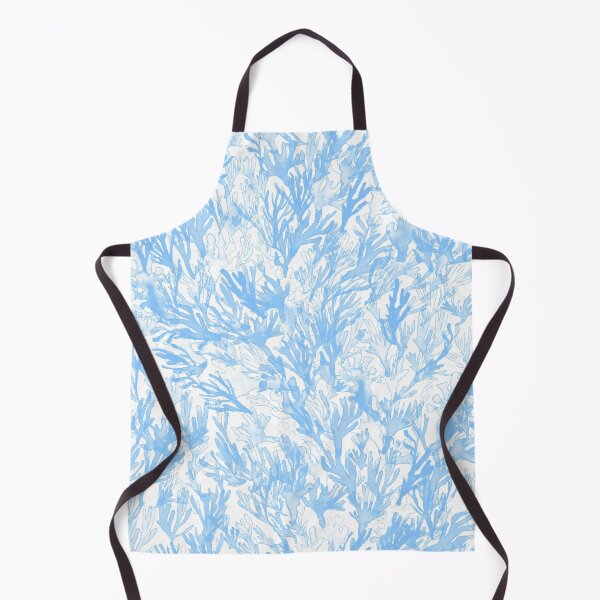 Item preview, A dense forest of seaweed in blue, underwater, painted by hand. designed and sold by AlineDoornhof.