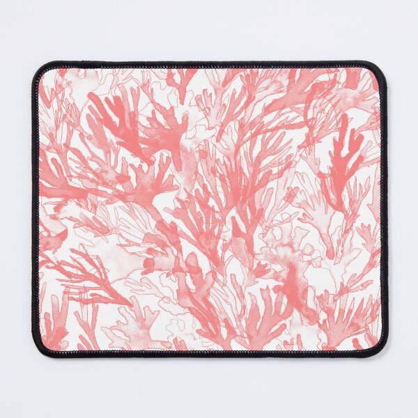 Item preview, A dense forest of light red seaweed underwater painted in watercolor. designed and sold by AlineDoornhof.