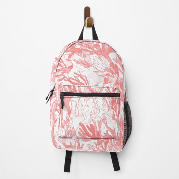 Item preview, A dense forest of light red seaweed underwater painted in watercolor. designed and sold by AlineDoornhof.