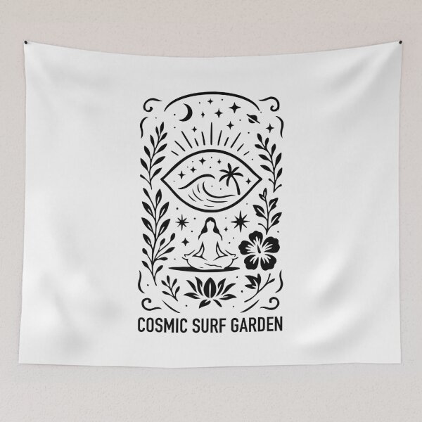 Item preview, Cosmic Surf Garden Black designed and sold by Saltycurrent1.
