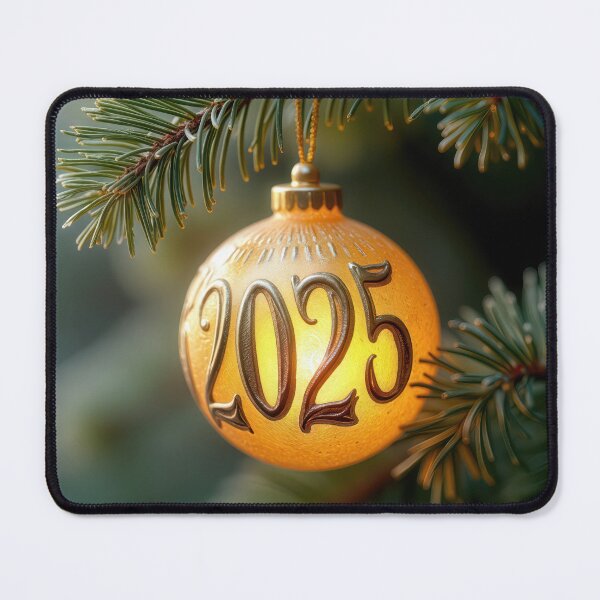 Item preview, Christmas 2025 Gold Ornament On Pine designed and sold by Maria Dryfhout.