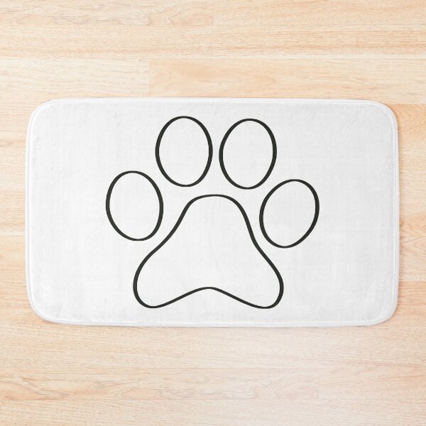 Item preview, Simple Black Outline Only - Cute Cat Dog Paw designed and sold by MoePark.