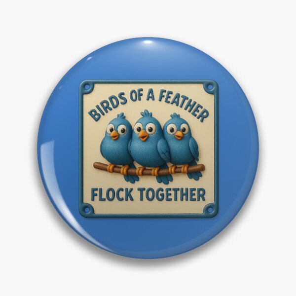 Item preview, Birds of a feather flock together – cartoon wisdom designed and sold by Girih.