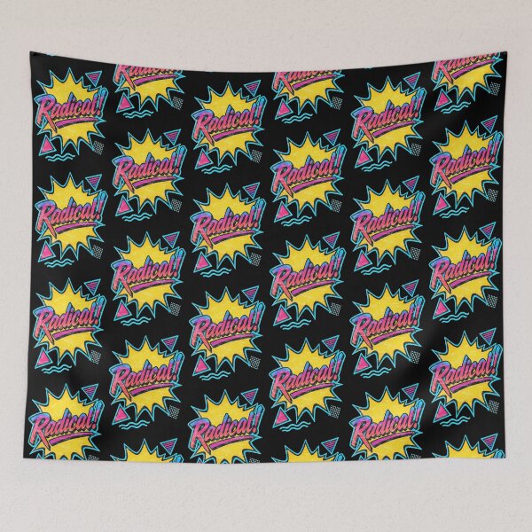 Item preview, RADICAL! A rad 80s design in a vintage worn style! designed and sold by Hiraeth Atelier.