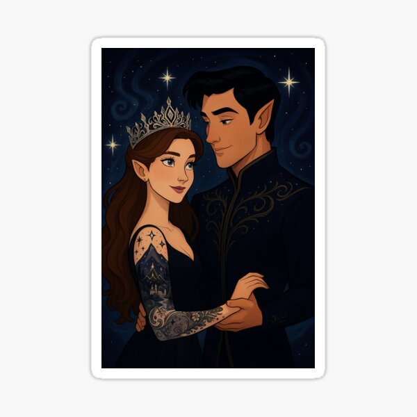 Artikel-Vorschau von Feyre und Rhysand, designt und verkauft von A Court of Creations and Starlight.