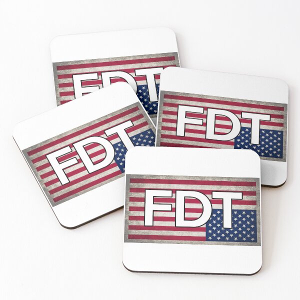 Item preview, FDT Fuck Donald Trump Distress Flag designed and sold by Metro Bionic.