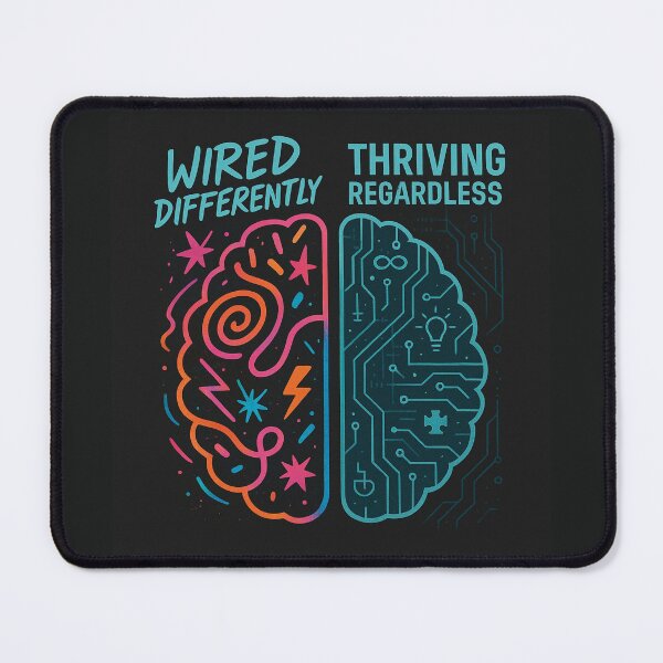 Item preview, Wired Differently - Thriving Regardless - part of the "Neurodivergent & Thriving" collection designed and sold by AnTartstudios.