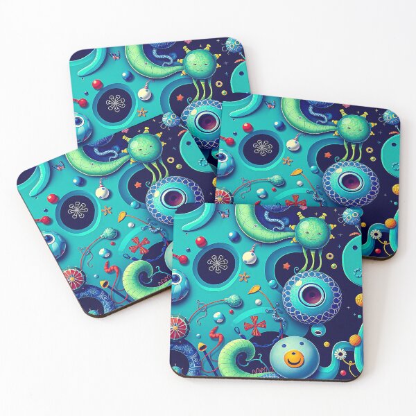 Item preview, Colorful Whimsical Alien Planet Landscape designed and sold by ArtMorphStudio.