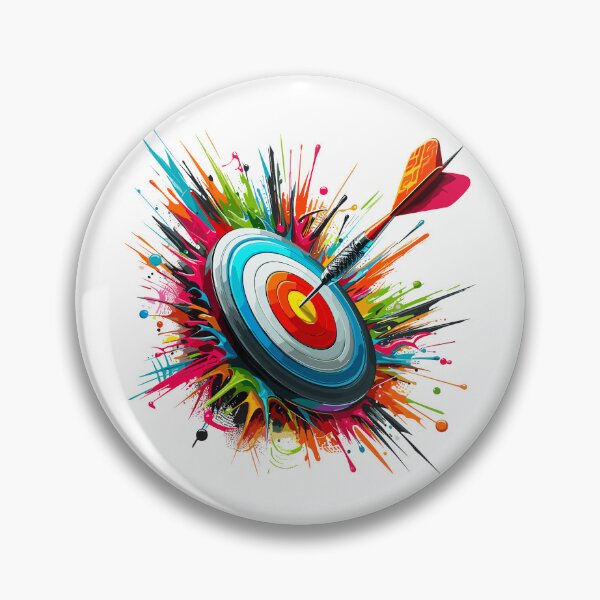 Item preview, Accuracy - colorful dartboard with paint splatters and spray effects. designed and sold by SplashPixel.