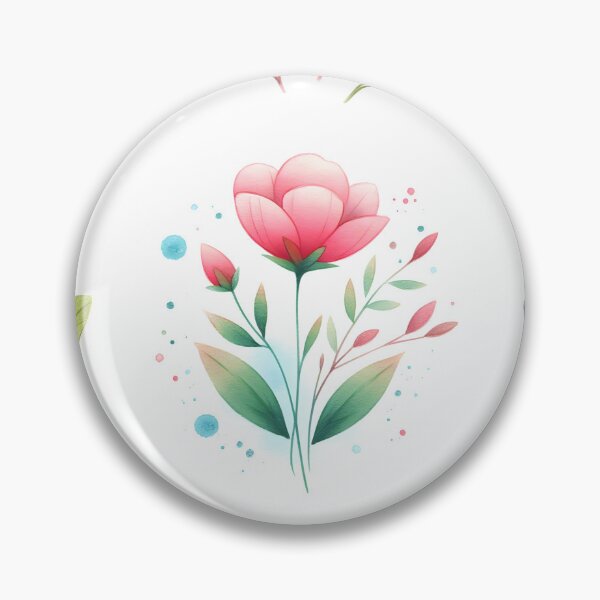 Item preview, Retro watercolor flowers Garden  designed and sold by Charmy Design.