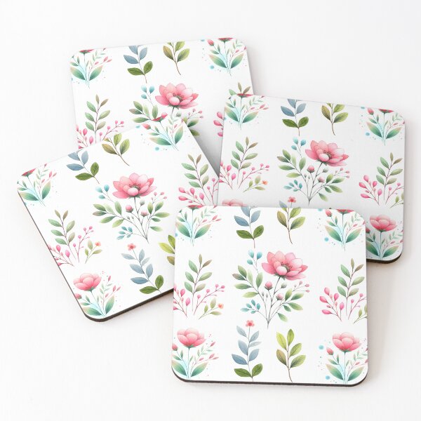 Item preview, Retro watercolor flowers Garden  designed and sold by Charmy Design.
