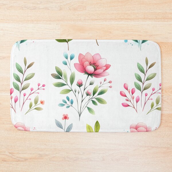 Item preview, Retro watercolor flowers Garden  designed and sold by Charmy Design.