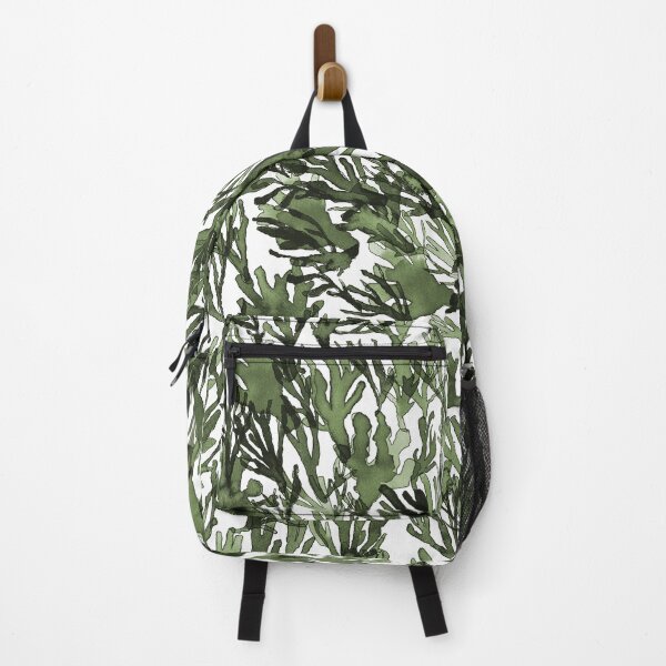 Item preview, A dense forest of green seaweed painted by hand. designed and sold by AlineDoornhof.