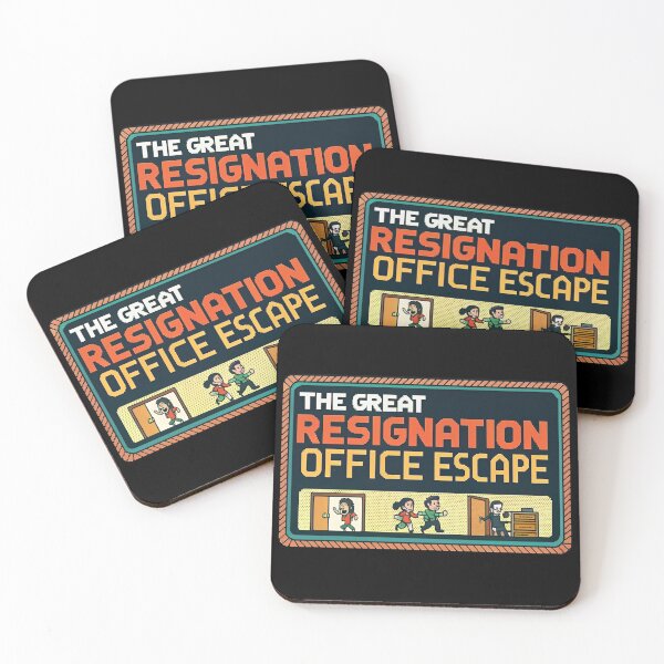 Item preview, The Great Resignation: Office Escape Retro Game Tee designed and sold by Lucky Dog Merch.
