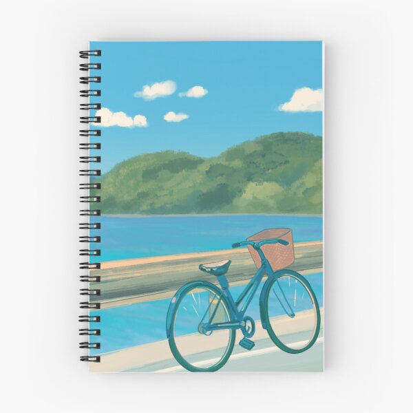 Item preview, Handrawn Anime Bike by the Ocean designed and sold by Cat-and-Panda.