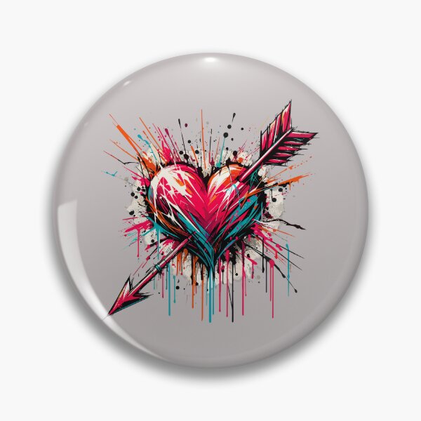 Item preview, Accuracy - arrow bursting through a  heart. designed and sold by SplashPixel.