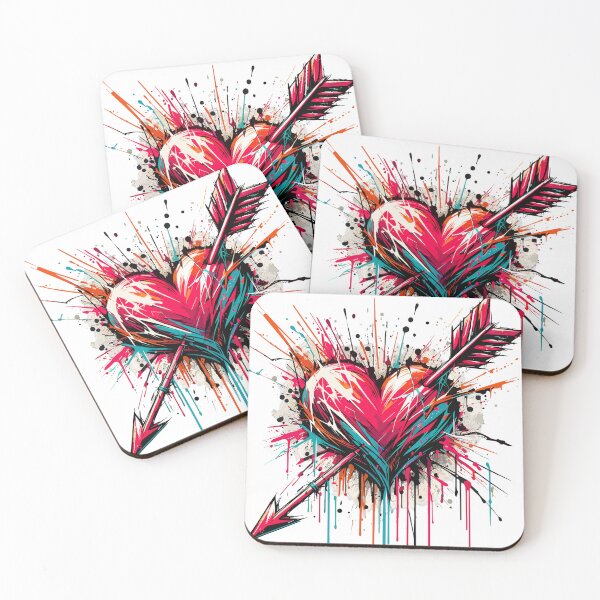 Item preview, Accuracy - arrow bursting through a  heart. designed and sold by SplashPixel.