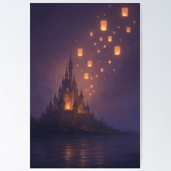 Item preview, Castle of Lanterns – Inspired by Tangled designed and sold by AnaArtwear.