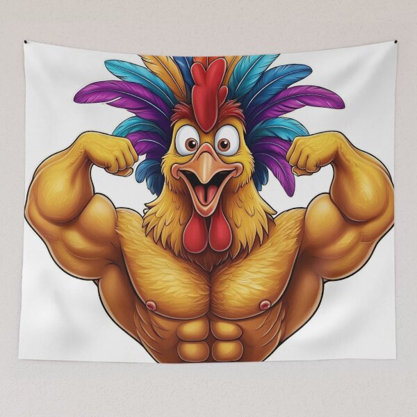 Item preview, Mighty Muscular Rooster Flex designed and sold by StyleSketch.